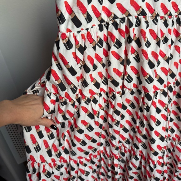 NWT Anthropologie The Helena Square-Neck Smocked Tiered Midi Dress Sz M - Picture 7 of 10